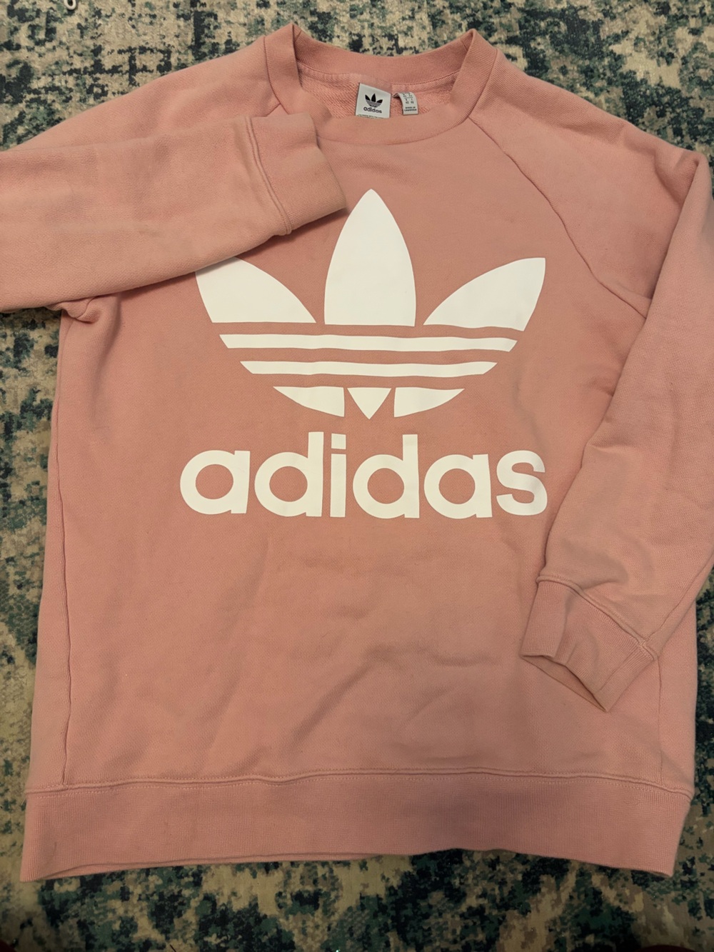 adidas Pink Trefoil Logo crew neck